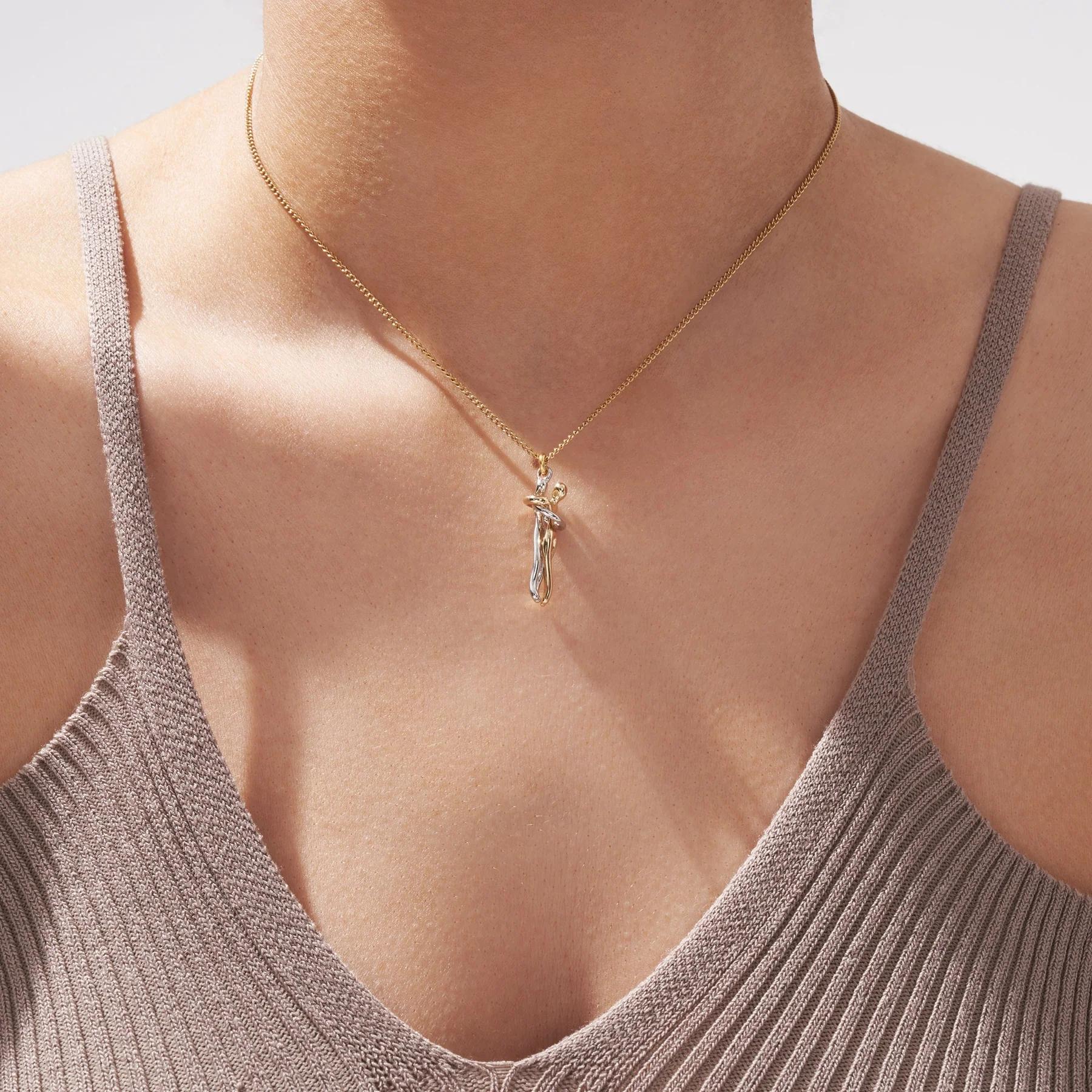 Gold Hug Necklace (With Ring) - Image 3